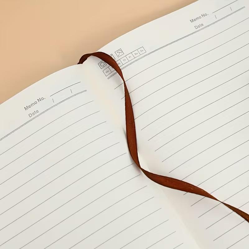 A5 Retro Notebook Soft Leather Cover 200 Pages Agenda for Students Business Office School Stationery Supplies