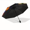 1pc Flower Power Automatic Open/Close Umbrella, Portable Folding Umbrella for Travel, Themed Events, It is suitable as a gift for various festivals, O