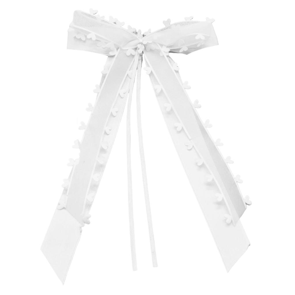 10PCS Heart Shape Tulle Bow Decorations Organza Bows for Wedding Car Party DIY Decoration Heart Shaped Tulle Bows 13x22cm