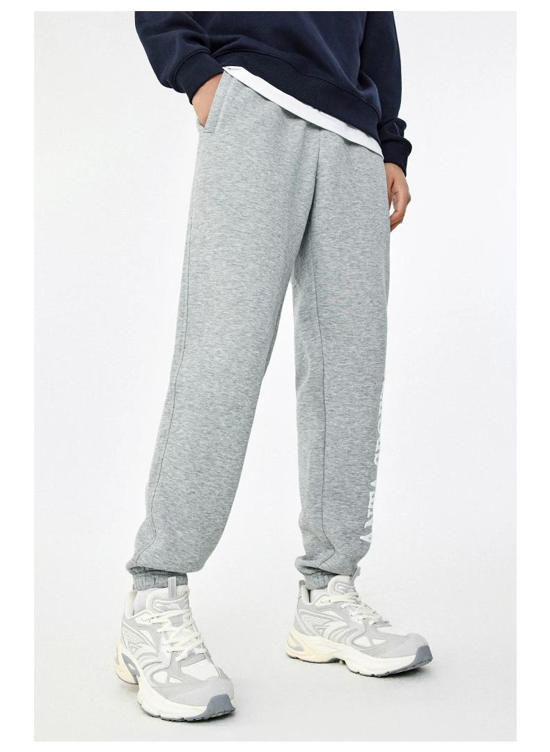 Yzd Anta Men s Knitted Sports Pants Autumn New Style Jogger Sweatpants Versatile Casual Sports Trousers L серый