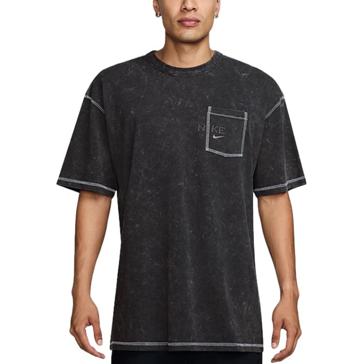 Nike Sportswear Pocket Crew Neck Short Sleeve T-Shirt Men Tops Black HJ0777060