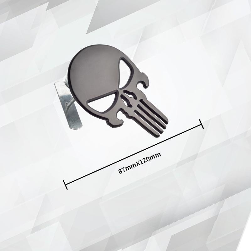 Car Badges Skull Emblem Metal Stickers Body Decals Grille Decor For Jeep Gladiator Patriot Liberty Grand Cherokee Wrangler ALX1