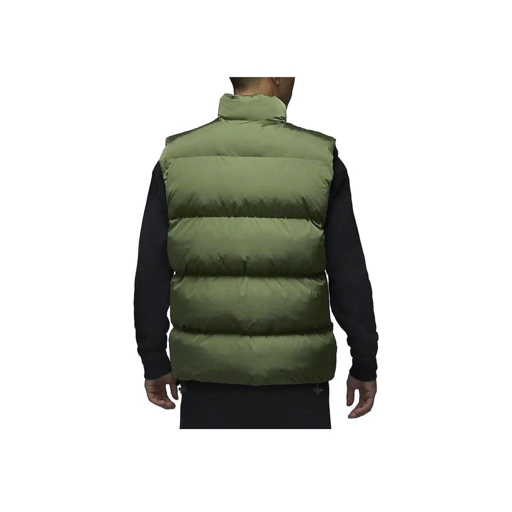 Jordan Essentials Solid Color Stand Collar Zip Vest Men Vest Green FB7308-340