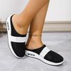 Women's Summer Women's Flying Woven Slippers Wedge Air Cushion Casual Half Support Breathable Casual Shoes