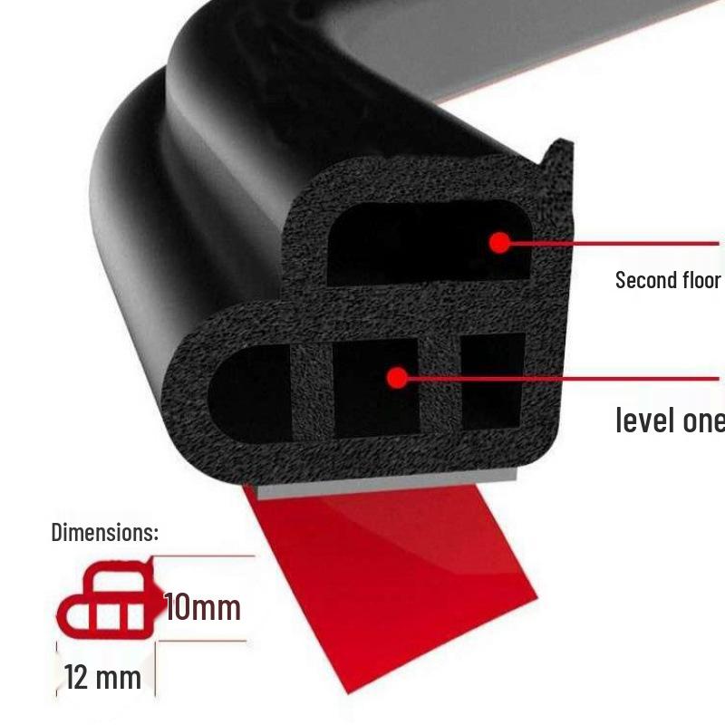 B-Type Double Layer Car Sound Insulation Sealing Strip for Noise Reduction