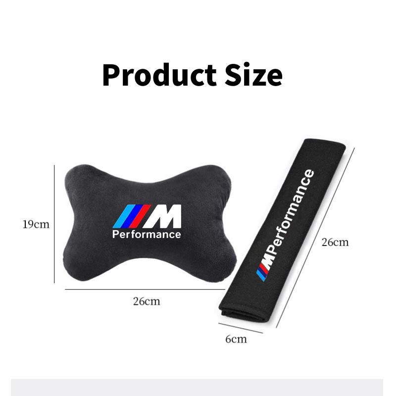 Car Headrest Neck Pillow Seatbelt Shoulder Pad Interior Accessories for BMW M Performance F20 F40 F22 F30 E90 F32 F10 F06 F07