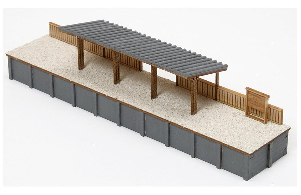 Woody Joe N Gauge Wooden Train Series 9, Nostalgic Wooden Train & Locomotive, Station Platform, Model Railroad Supplies