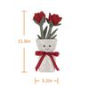 Apricot Lamb Rose Vase Children's Plush Animal, Soft and Cute Stuffed Animal for Babies and Boys, Plush Rose Vase 30cm