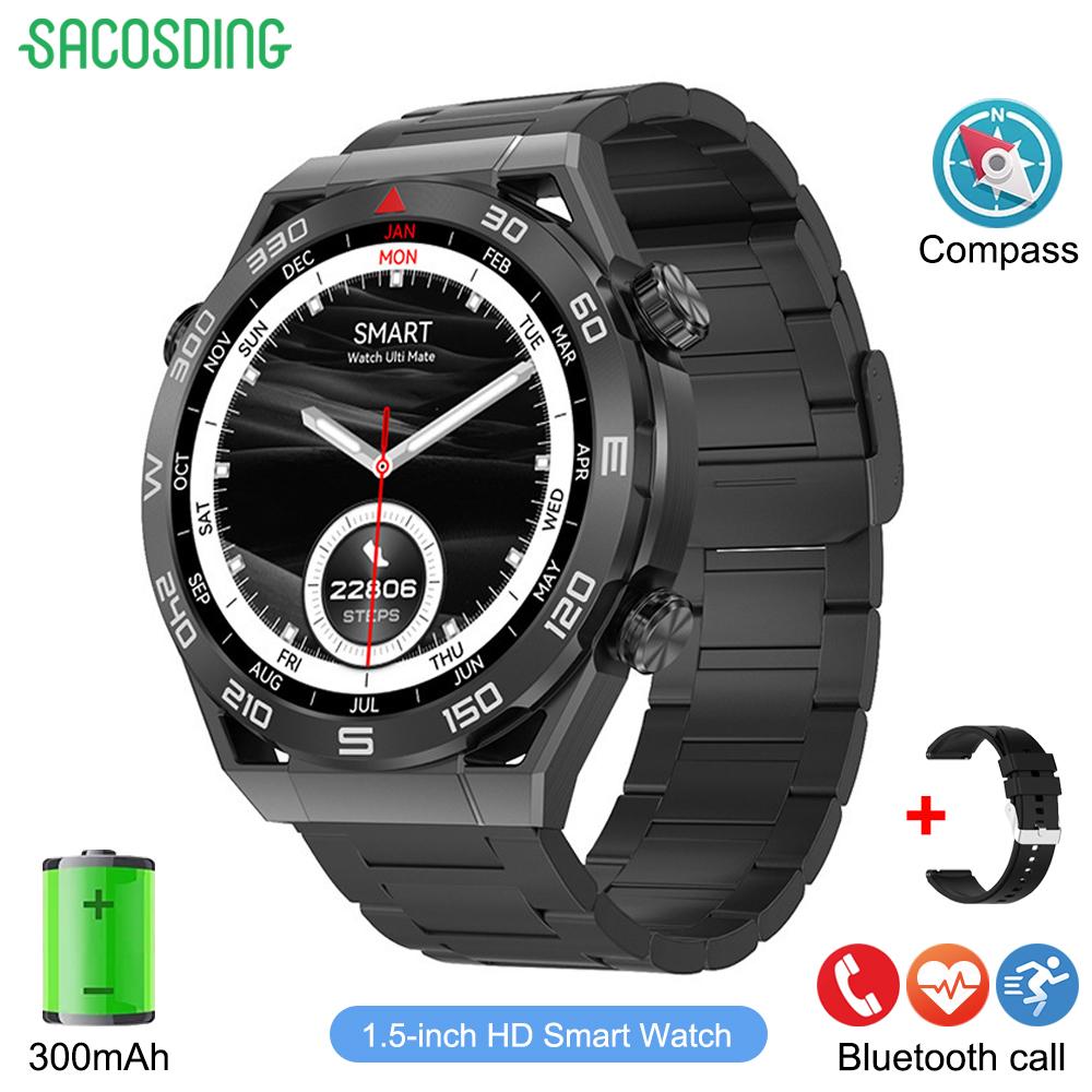

2024 New Business Ultimate Smart Watch For Huawei Men Bluetooth Call GPS Track Outdoor Compass 100+ Sports Waterproof Smartwatch for HUAWEI