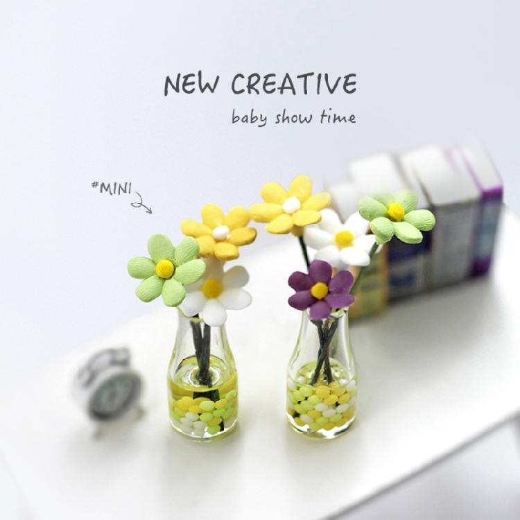 Glass Flower Vase Lovely Room Decoration Mini Flower Bottle Car Mirror Ornament