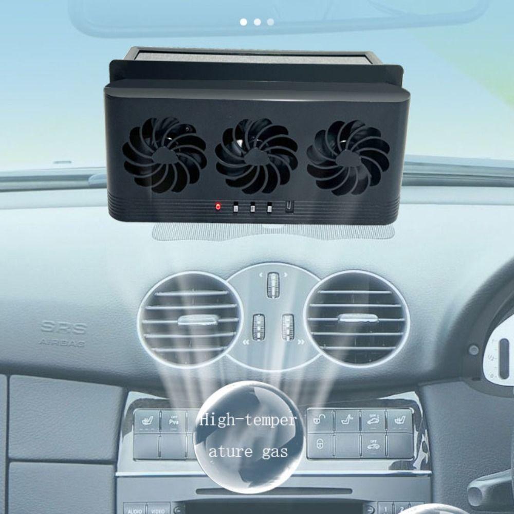 Radiator Solar Car Cooling Fan 3 Head Car Window Fan Portable Car Exhaust Fan  Summer