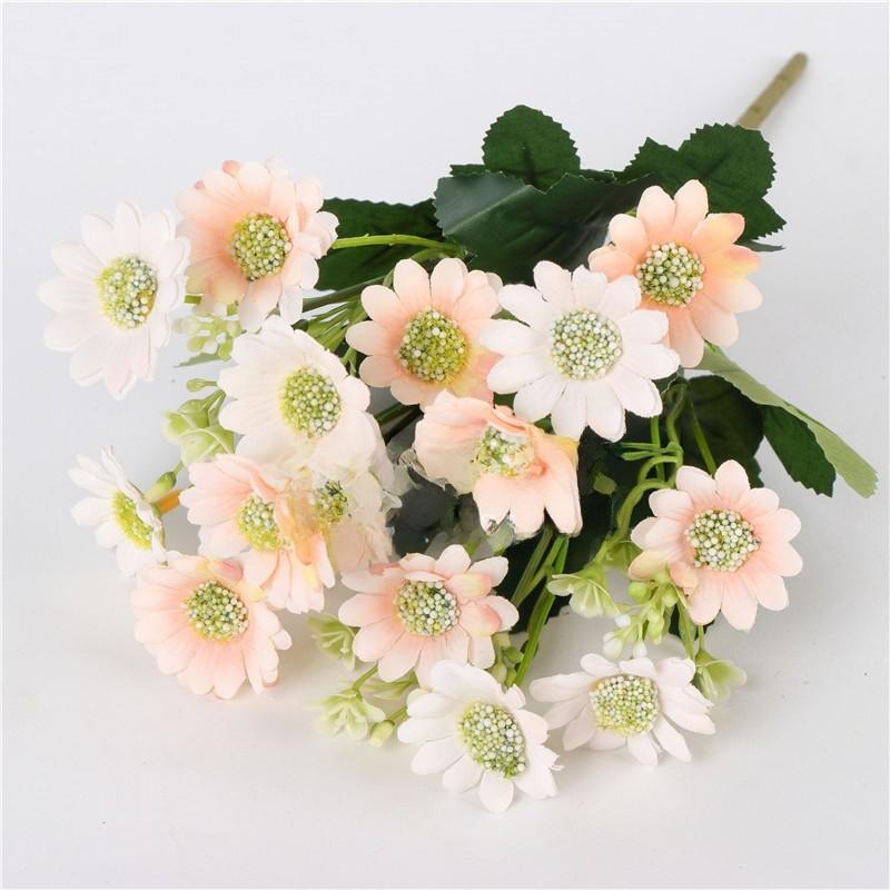 Plant Daisy Artificial Bridal Bouquet For Wedding Decor Living Room Arrangement