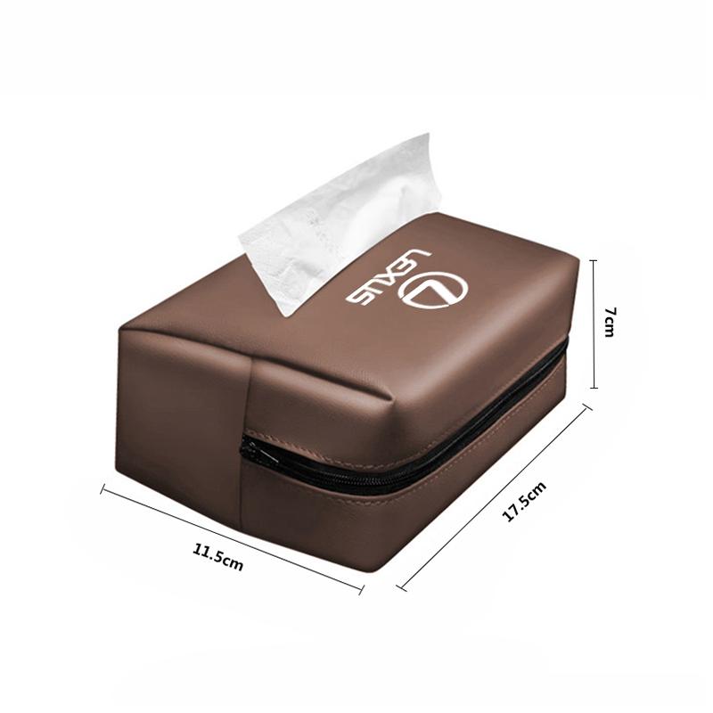 Car Logo Tissue Storage Bag Paper Towel Organizer Accessories For Lexus LS LC RZ IS350 ES300 GS350 CT200h GX460 LX570 RX500h NX3
