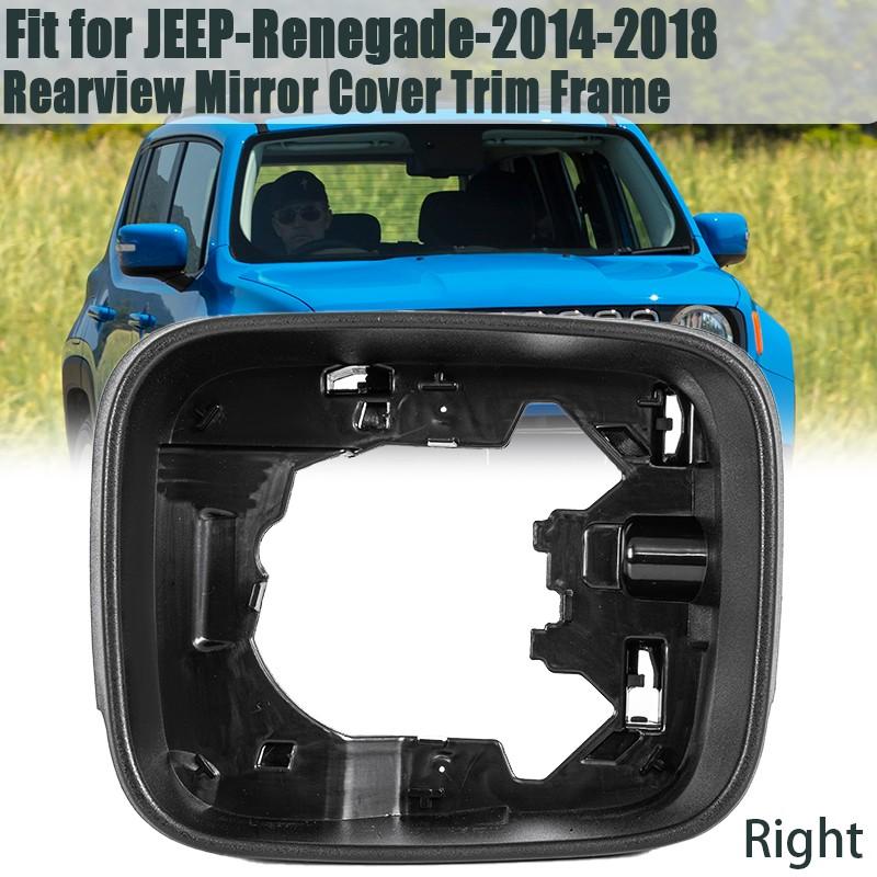 1x Right Side Rearview Mirror Frame Cover Trim For Jeep Renegade 2016-2021 Black