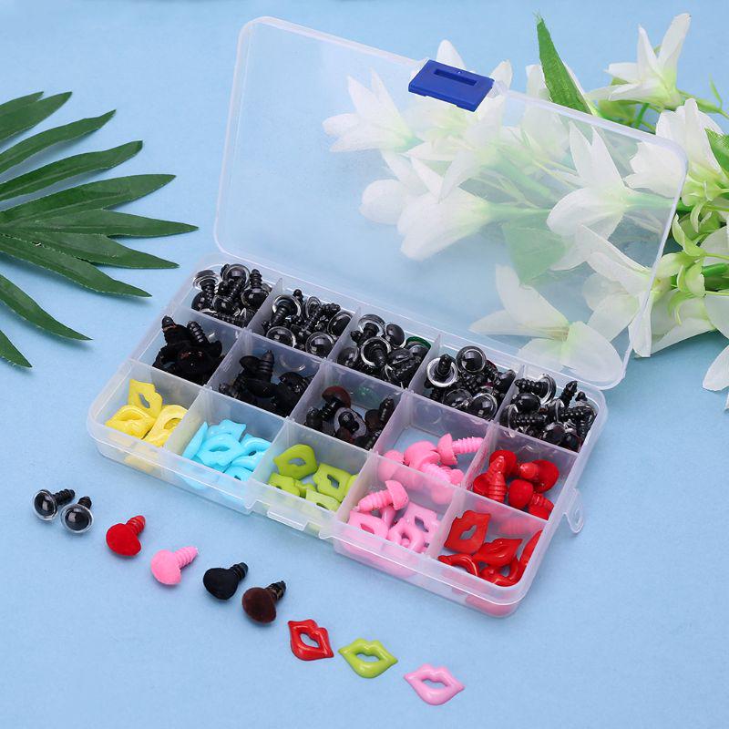 140pcs 8-12mm Colored Plastic Safety Eyes For Teddy Bear Dolls Animal Puppet