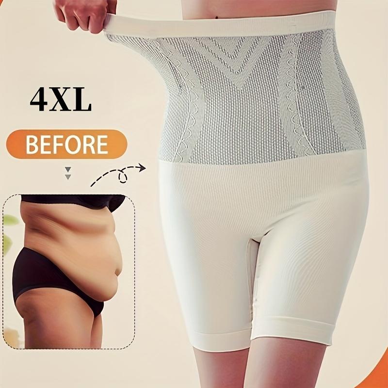 1XL-4XL Women's High-Waisted Seamless Shapewear Shorts - Tummy Control & Butt Lifting, Postpartum Recovery & Gym Workout Shorts