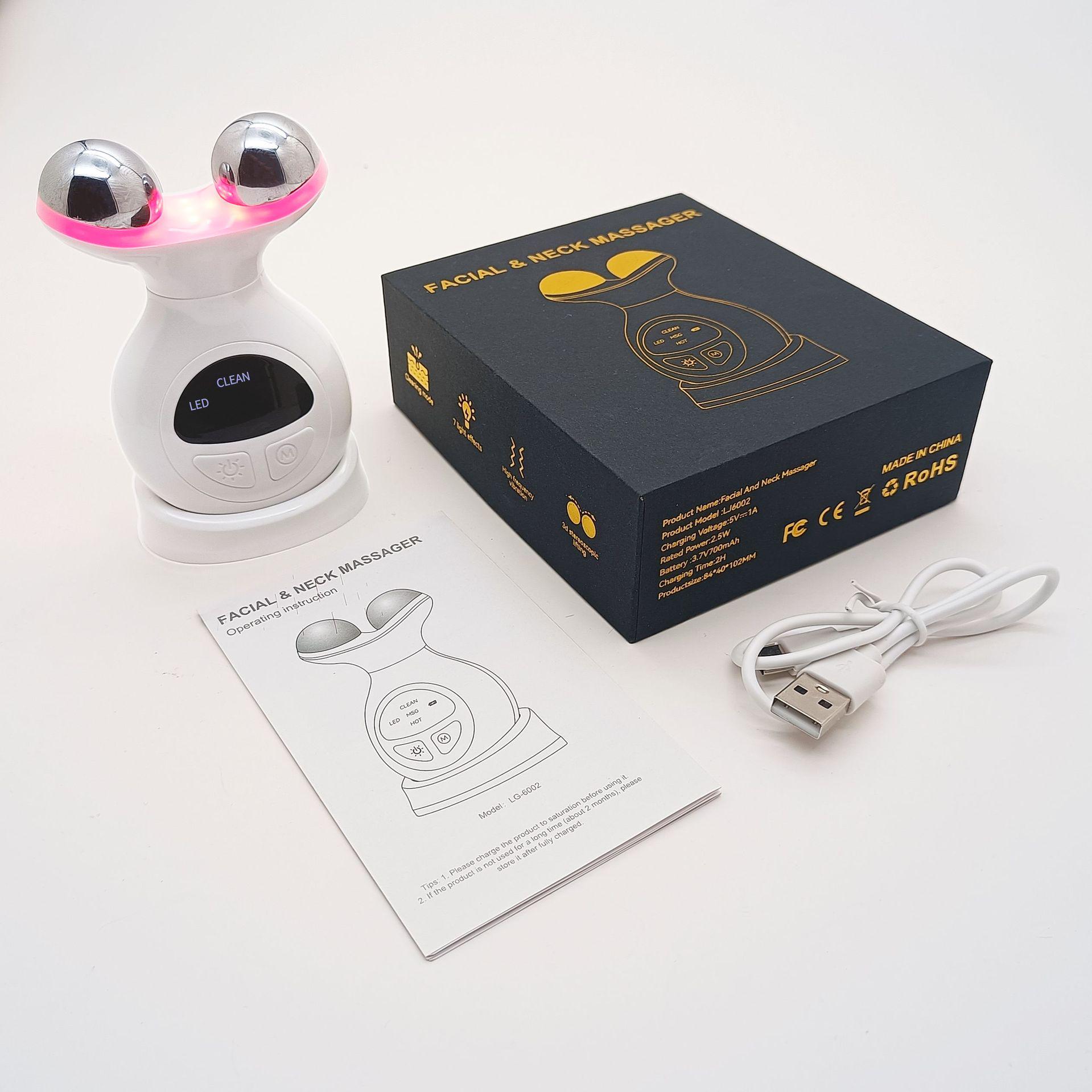 

Cross-Border Neck & Facial Massager with Light Therapy белый