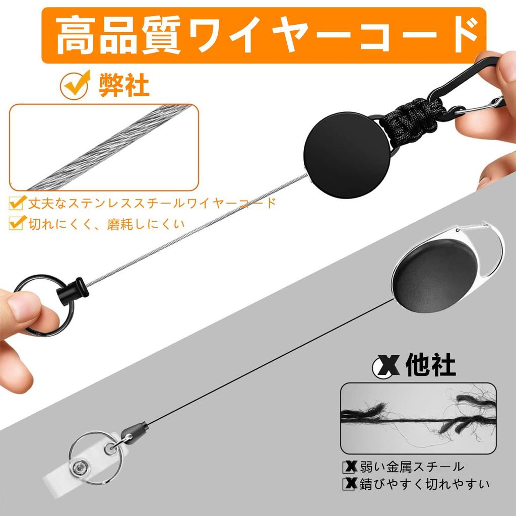 SODOI Set de 2 Brelocuri cu Rolă Ultra Extensibilă, Cheie Tip Rolă Pierdută, Carabinier cu Nume pentru Pescuit în Aer Liber, Multifuncțional, Ușor,