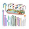 Sewing Needle Set Big Eyes Plastic Sewing Knitting Needle for Children DIY Hand Sewing Crochet Needle Learning Needle