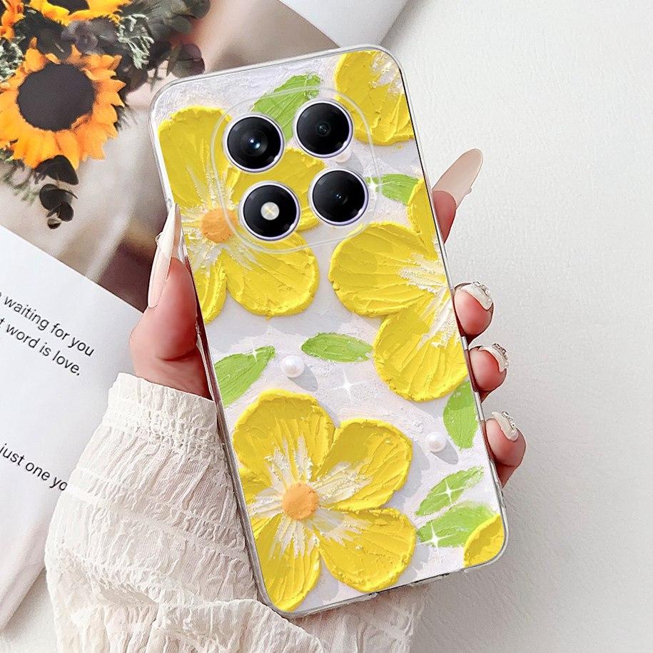 For Xiaomi Redmi Note 14 Pro Plus Case New Popular Flower Marble Soft Silicone Cover For Xiaomi Redmi Note 14 Pro Global Capinha