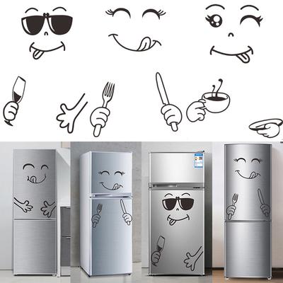 Gülümseme Yüz Duvar Sticker Mutlu Lezzetli Buzdolabı Çıkartmalar Nefis Mobilya Dekorasyon Sanat Poster DIY