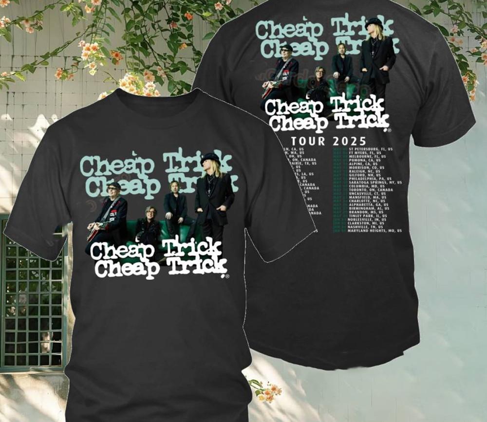 Cheap Trick band 2 sides black T-shirt Unisex tee All sizes S to 5Xl JJ5227