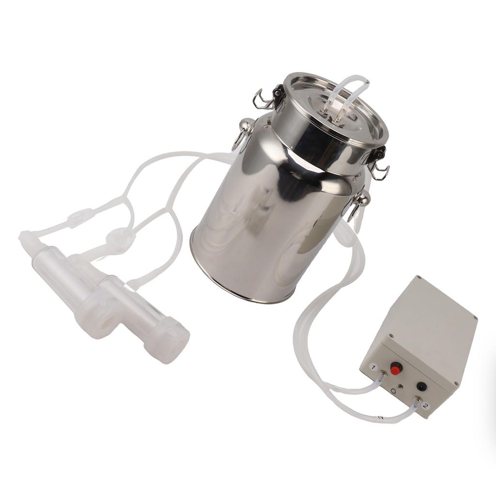 Mașină de muls capre Oțel inoxidabil Mâner pliabil Pulsație automată Pompă de vid Mulgătoare pentru
