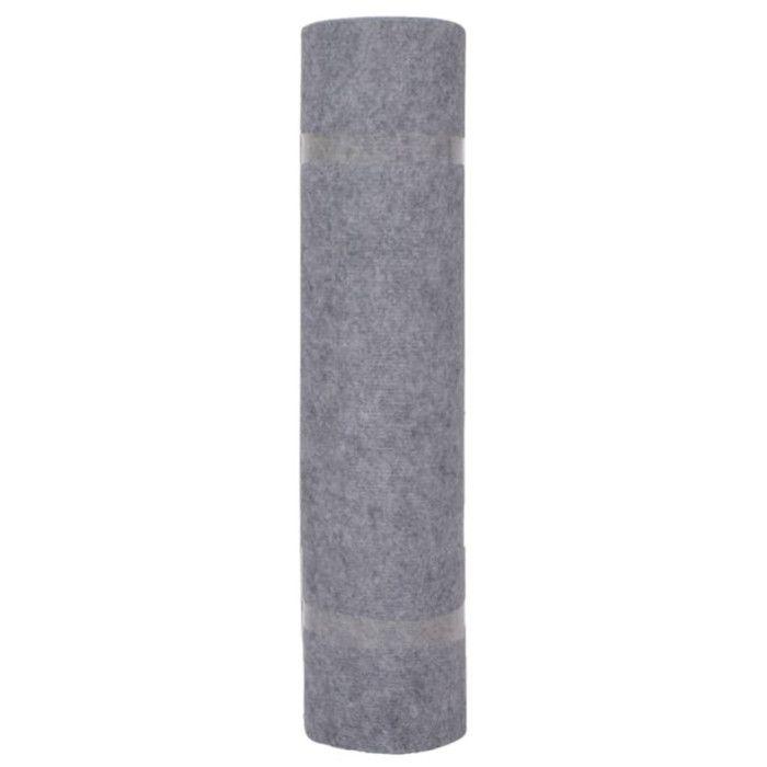 Tapis strié - vidaXL - 1,2x10 m - Polyester - Gris - Réutilisable