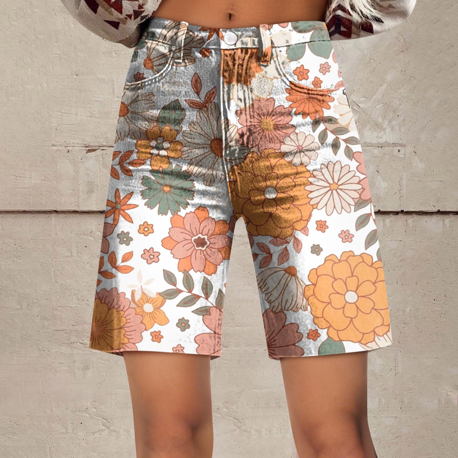 

Женские модные повседневные брюки, широкие брюки, шорты XXL оранжевый