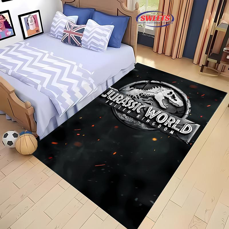 New Shelves ! Classic Jurassic Park Carpet, Living Room Bedroom Office Children's Room of Choice, Non-slip Machine Washable Mat