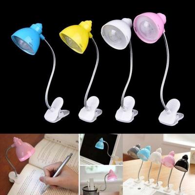Steel Adjustable Clip On Book Reading LED Light Eye Protection Energy Saving Mini Bedside Table Lamp