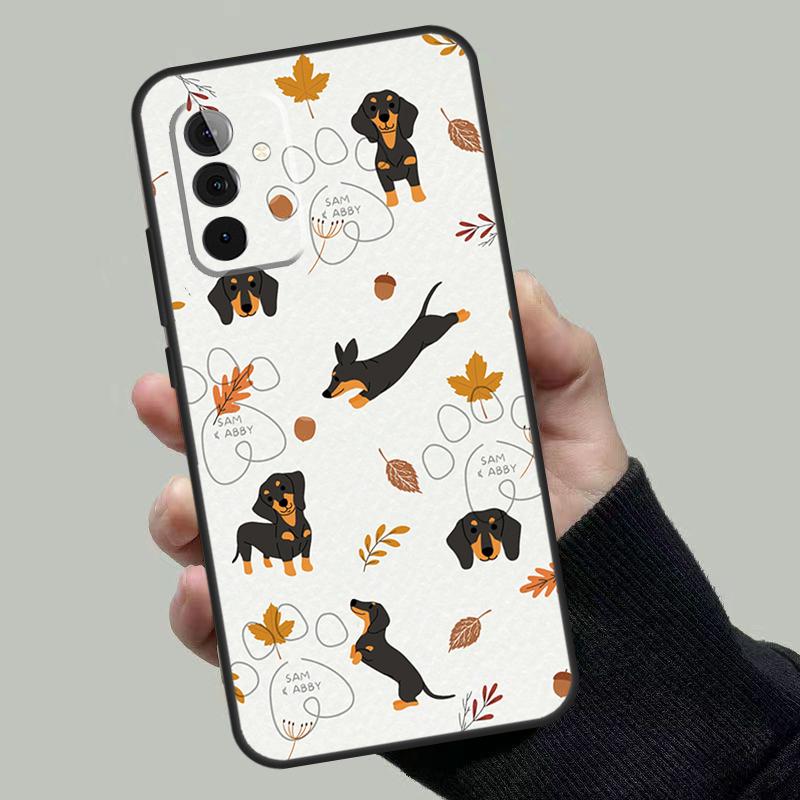 

Cute Dachshund Dog Case For Samsung Galaxy A54 A34 A14 A36 A56 A06 A13 A53 A32 A12 A22 A52 A35 A17 A16 A55 A15 Samsung A54 5G