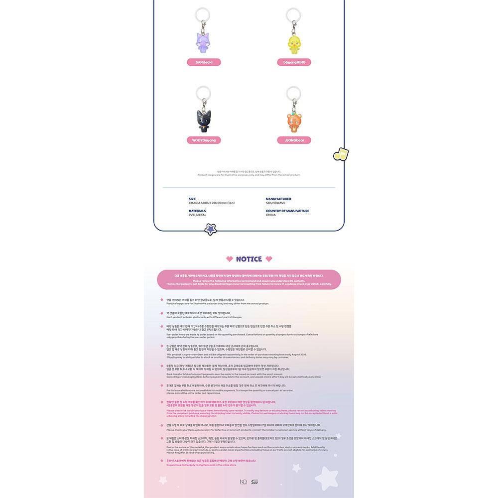 [Vorbestellung] FLOCKAUFKLEBER-SET, HANDY-TAG PERLEN-STRAP, TRANSPARENTER MASKOTTCHEN-ANHÄNGER, VERBINDBARER GESICHTER-SCHLÜSSELANHÄNGER ATEEZ X ANITEEZ POP-UP-STORE ANITEEZ IN COLOR MD