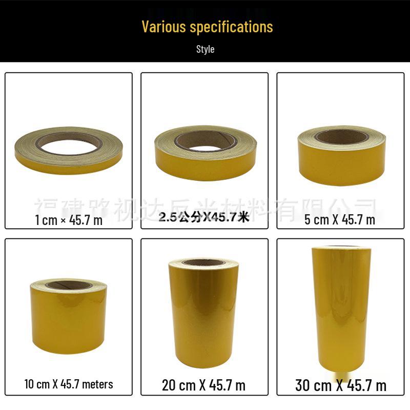 Reflective Yellow Warning Tape - Waterproof 5S Safety Sticker for Workshop