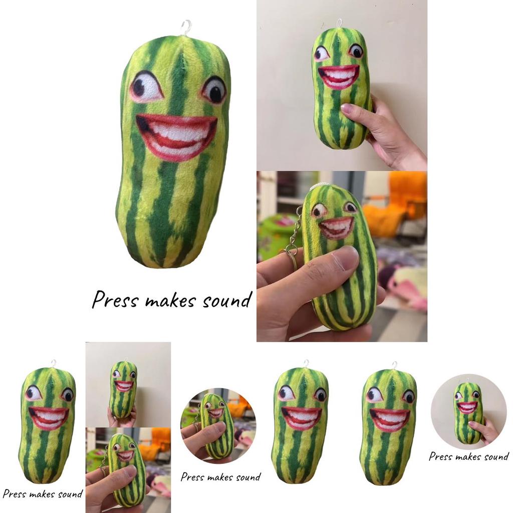 Talking Watermelon Slice Plush Toy Adorable Pp Cotton Stuffed Animal For Kids And Adults