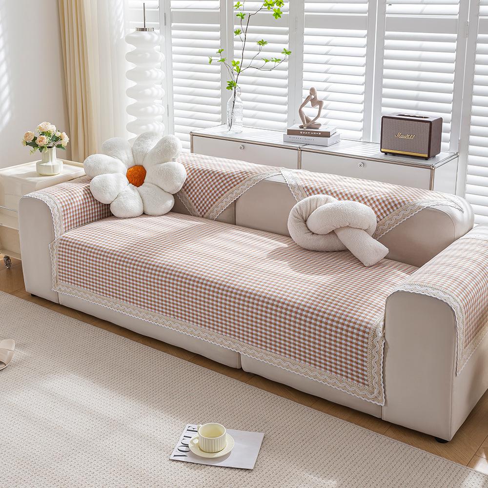 Подушка для дивана из хлопкового льна Four Seasons Universal Weaving Plaid Non Slip Sofa — фото 16