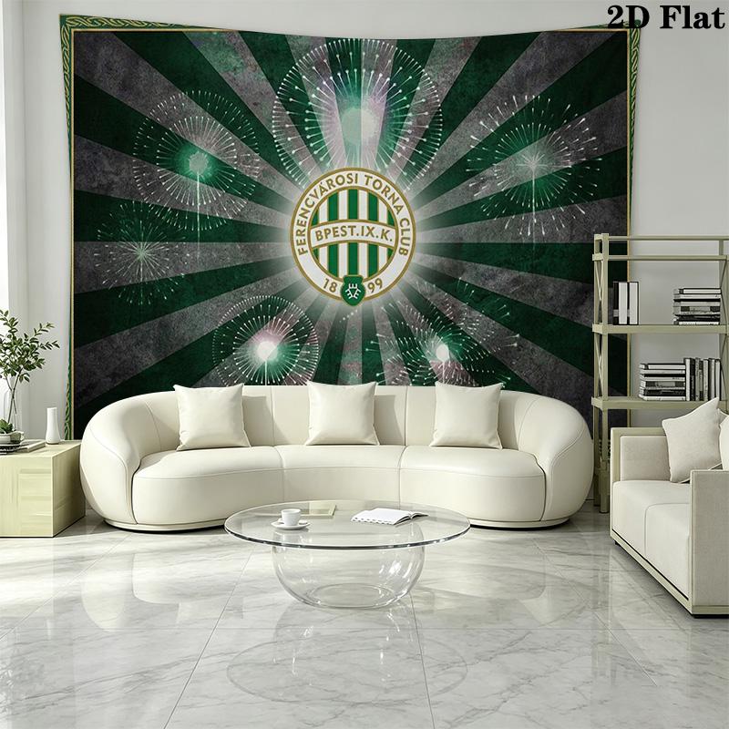 Ferencvárosi TC Wall Tapestry Aesthetic Wall Hanging Printed Fabric Blanket Decorative Tapestries for Bedroom Living Room Home Decor