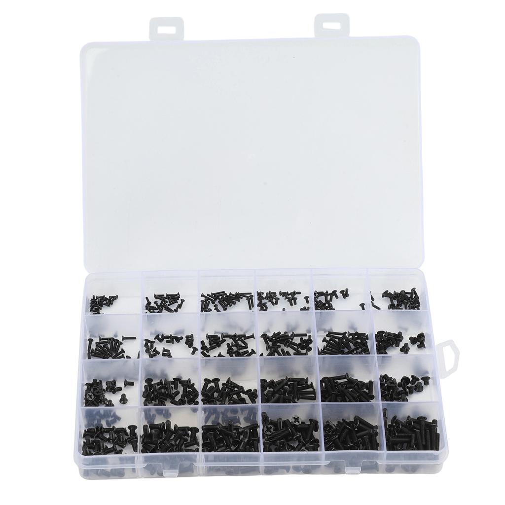 Effiziente Installation Mit Selbstschneidendem Design Kohlenstoffstahl-Schrauben Organisierte Box-Kit Schwarze Kohlenstoffstahl-Schrauben