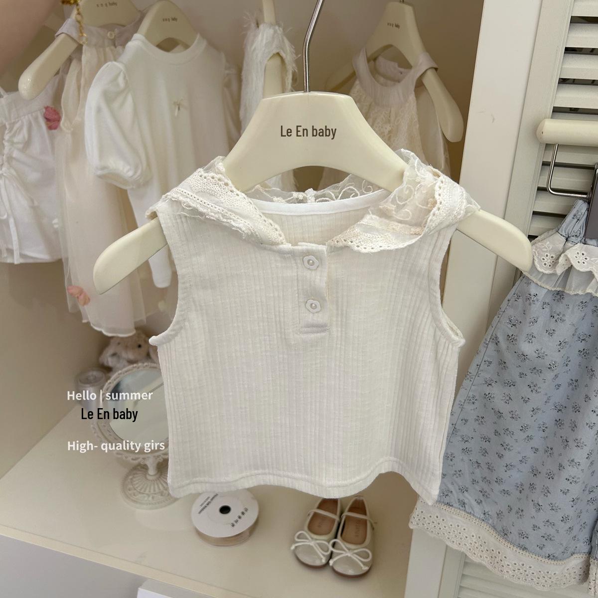 

Girls Beige Hooded Top and Blue Floral Lace Pants Set 80 cm