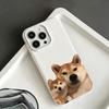 Phone Case For Iphone 16 11 Pro Max 15 Plus 17 Air 14 12 13 Two Shiba Inu White Lens Protection Anti Collision Phone Cover
