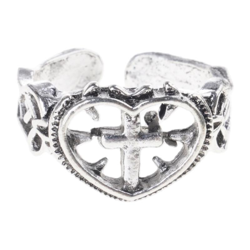 

Modern Love Crosses Statement Ring Trendy Minimalist Finger Rings Jewelry For Casual Or Formal Occasions Gift 1