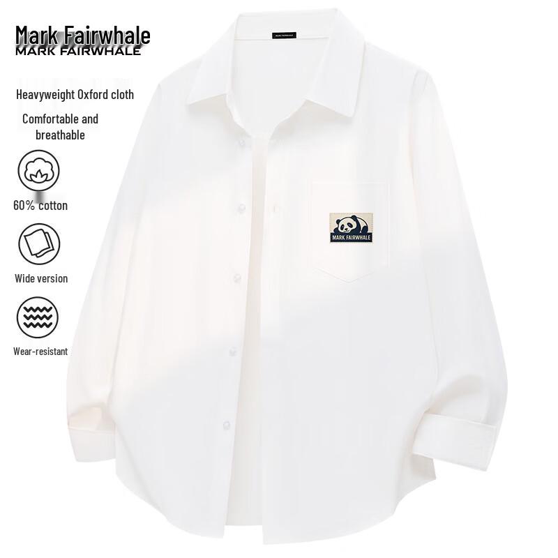 Mark Fairwhale Men's Heavyweight Oxford Chinese Style Long-Sleeve Shirt