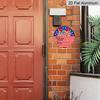 2D Flat Retro Aluminum Wall Stickers in Various Sizes. American Independence Day Themed Door and Welcome Sign with An American Flag Design. Ideal for