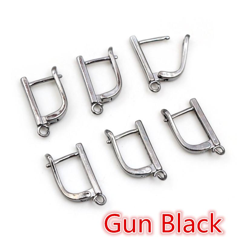 10pcs 17x10mm Gold Color French Earring Hooks Lever Back Open Loop Setting for DIY Earring Clips Clasp Jewelry Making Findings
