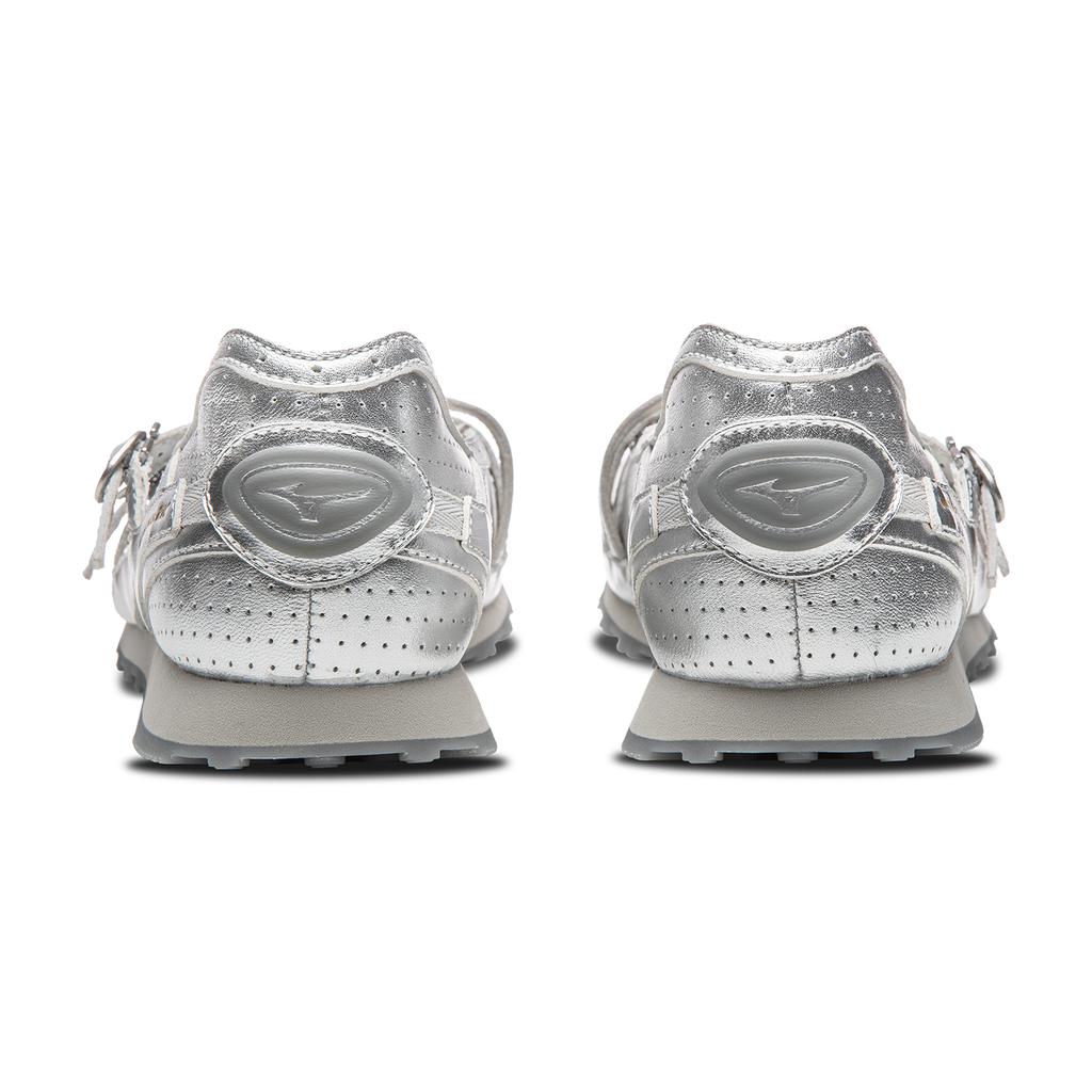 Mizuno LG 60S Flat Shoes Ballet Shoes Mary Jane Shoes Retro Comfortable Versatile Low Top Casual Shoes Women shoes Silver D1GH253002