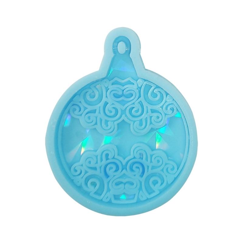 DIY Light and Shadow Keychain Christmas Silicone Epoxy Mold DIY Ornaments Pendant Crafting Mould for Valentine Gift