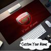 Benutzerdefinierter Name Mauspade Arsenal Fußball Club Wappen Mauspade, Gaming Mauspade, Tastaturpad, Schreibtischdekoration für Computer Notebook Fan Geburtstagsgeschenk