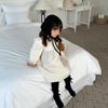 Girls' Winter Lace Collar Polka Dot Cotton Dress
