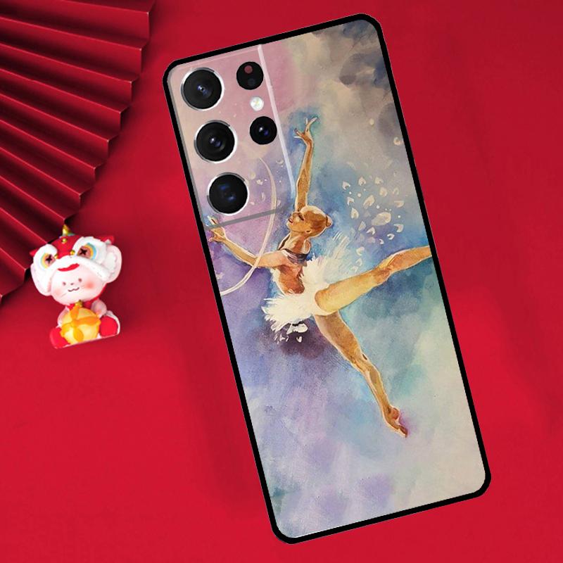 Gymnastics Oil Painting Case For Samsung Galaxy S25 S26 Ultra S21 S22 S20 S23 S24 Ultra Plus S10 S25 FE Cover Funda