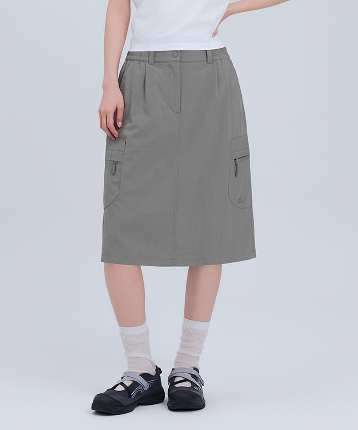 DISCOVERY EXPEDITION Freshvent Women'S Bermuda Cargo Skirt (Grey)